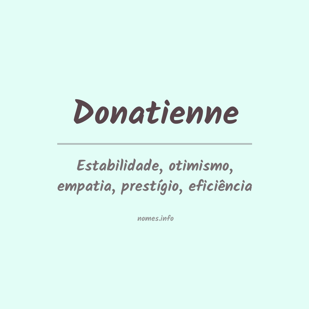 Significado do nome Donatienne
