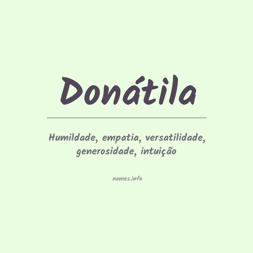 Significado do nome Donátila