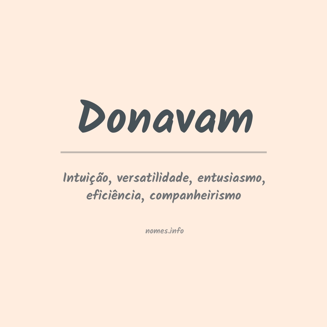 Significado do nome Donavam