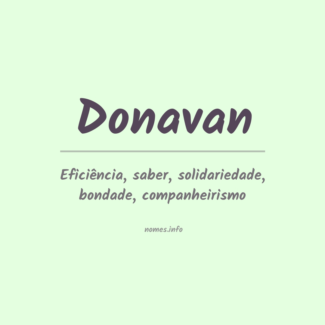 Significado do nome Donavan