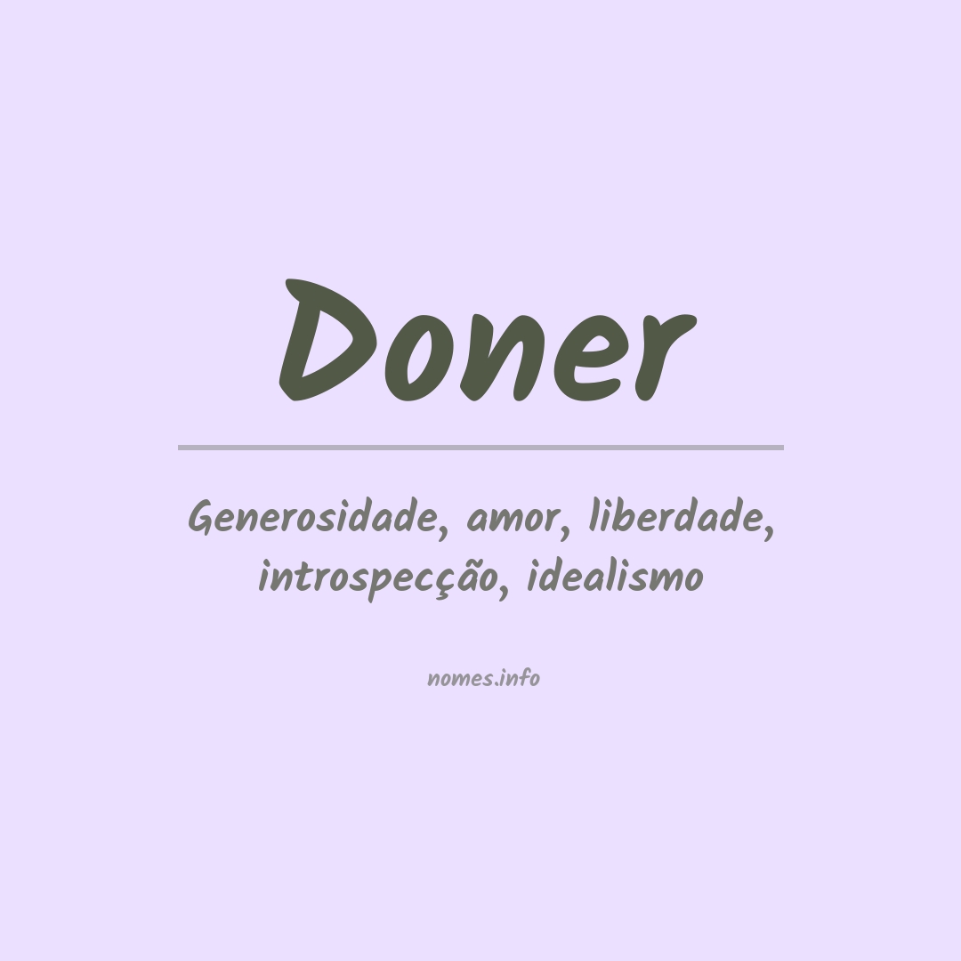 Significado do nome Doner