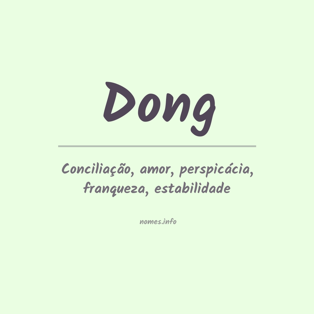 Significado do nome Dong