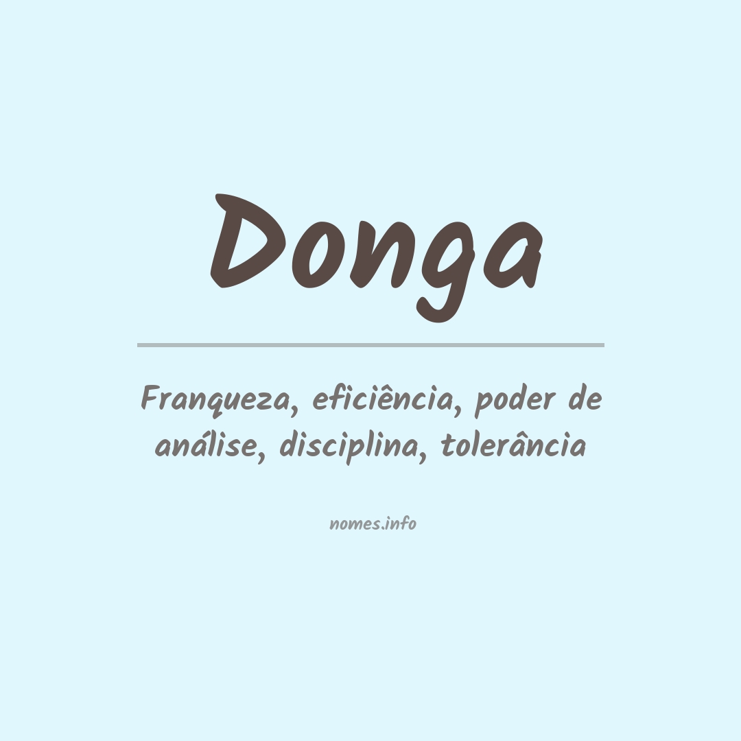 Significado do nome Donga