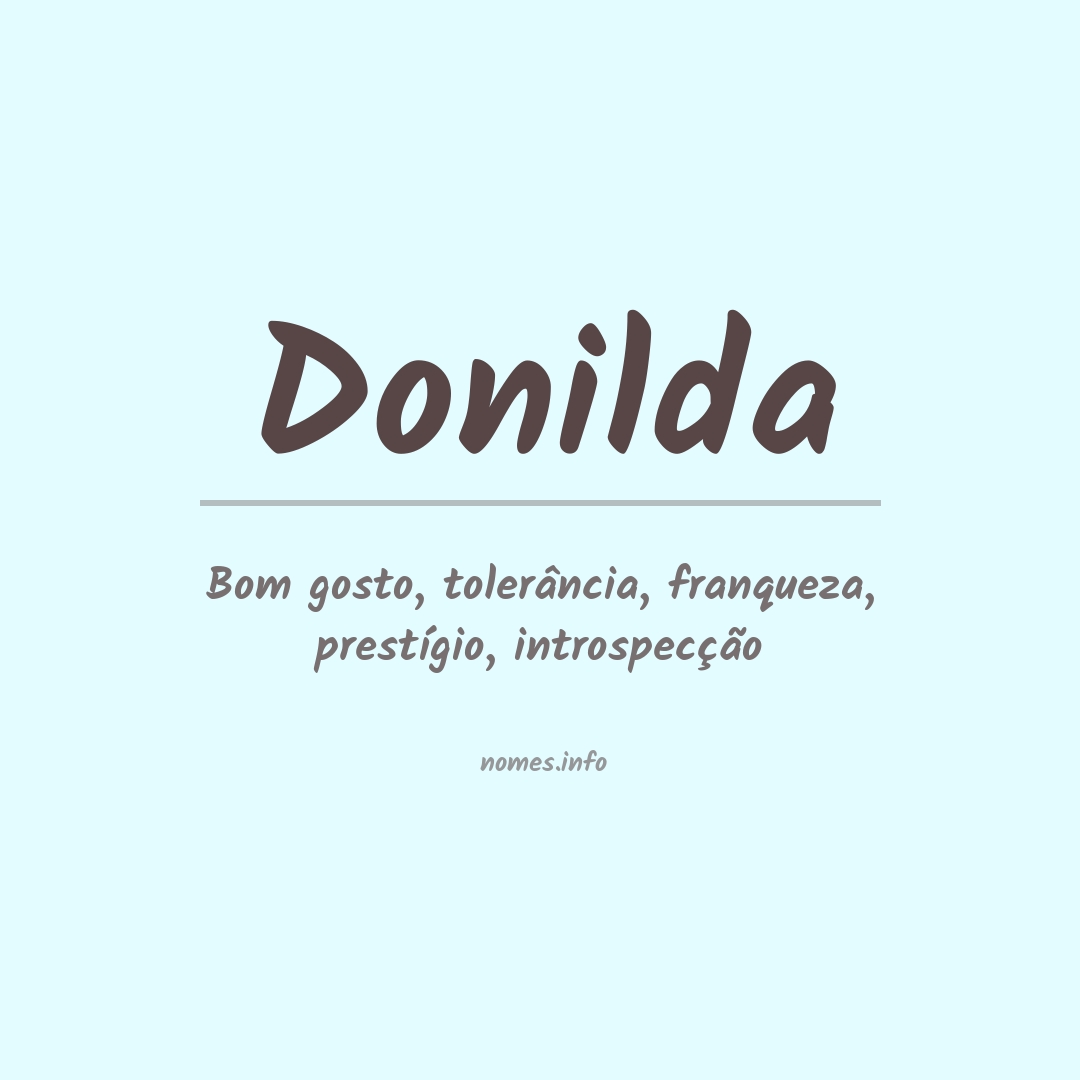 Significado do nome Donilda