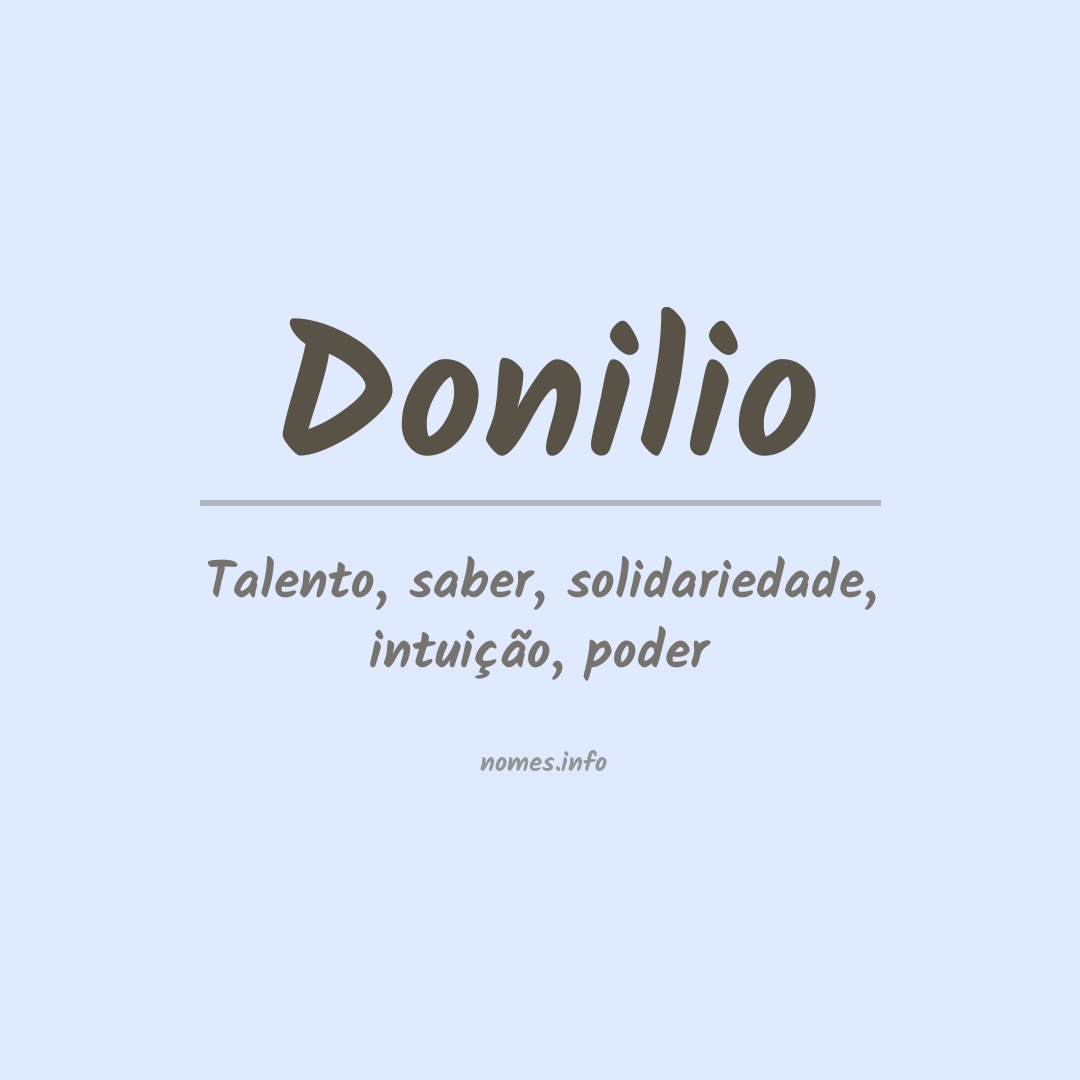 Significado do nome Donilio