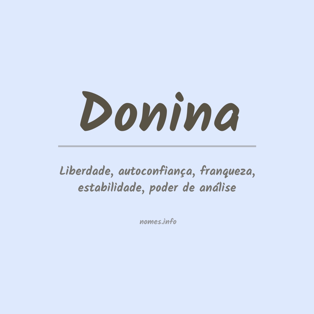 Significado do nome Donina