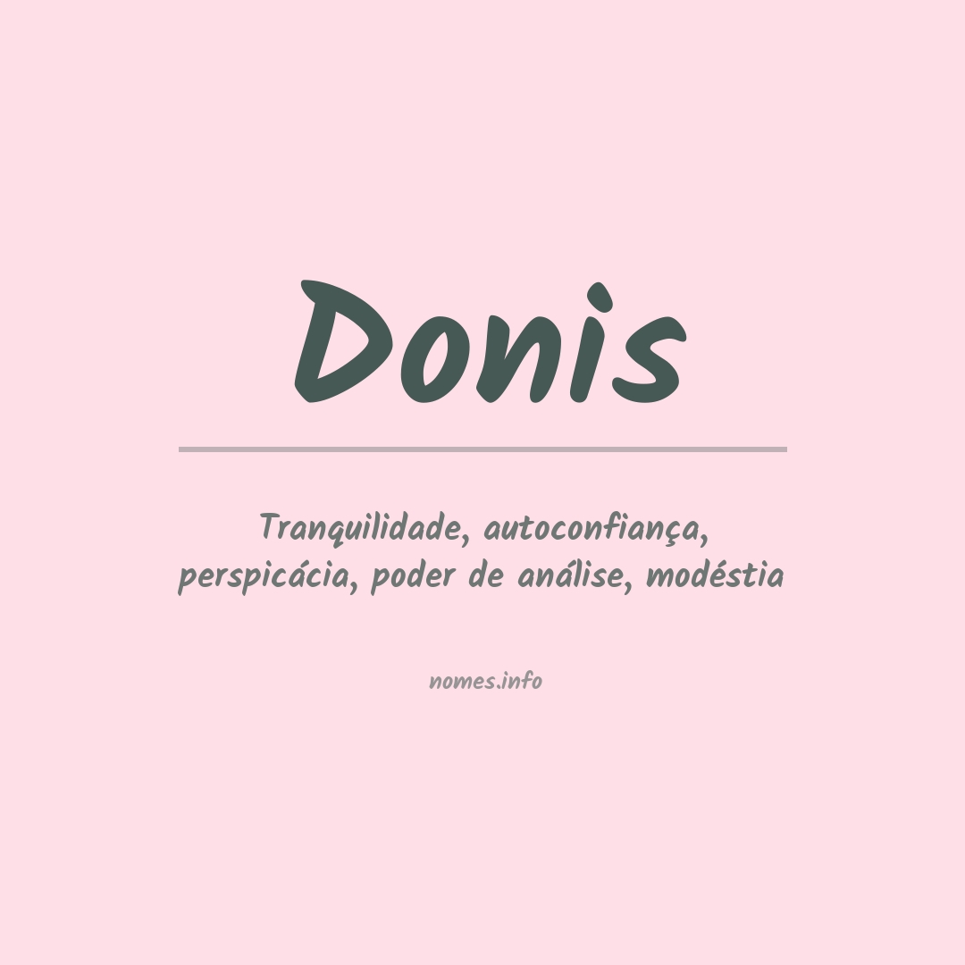 Significado do nome Donis