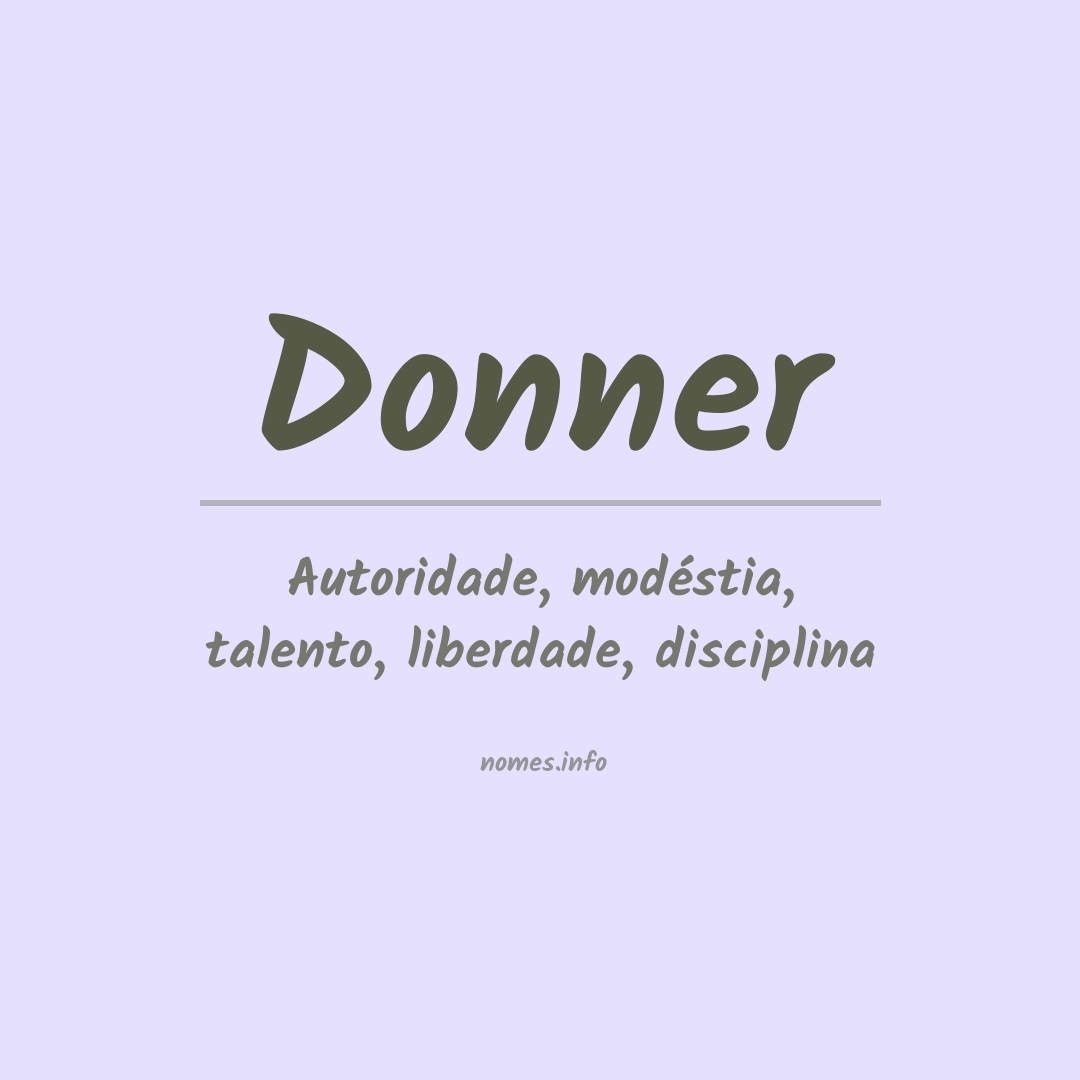 Significado do nome Donner