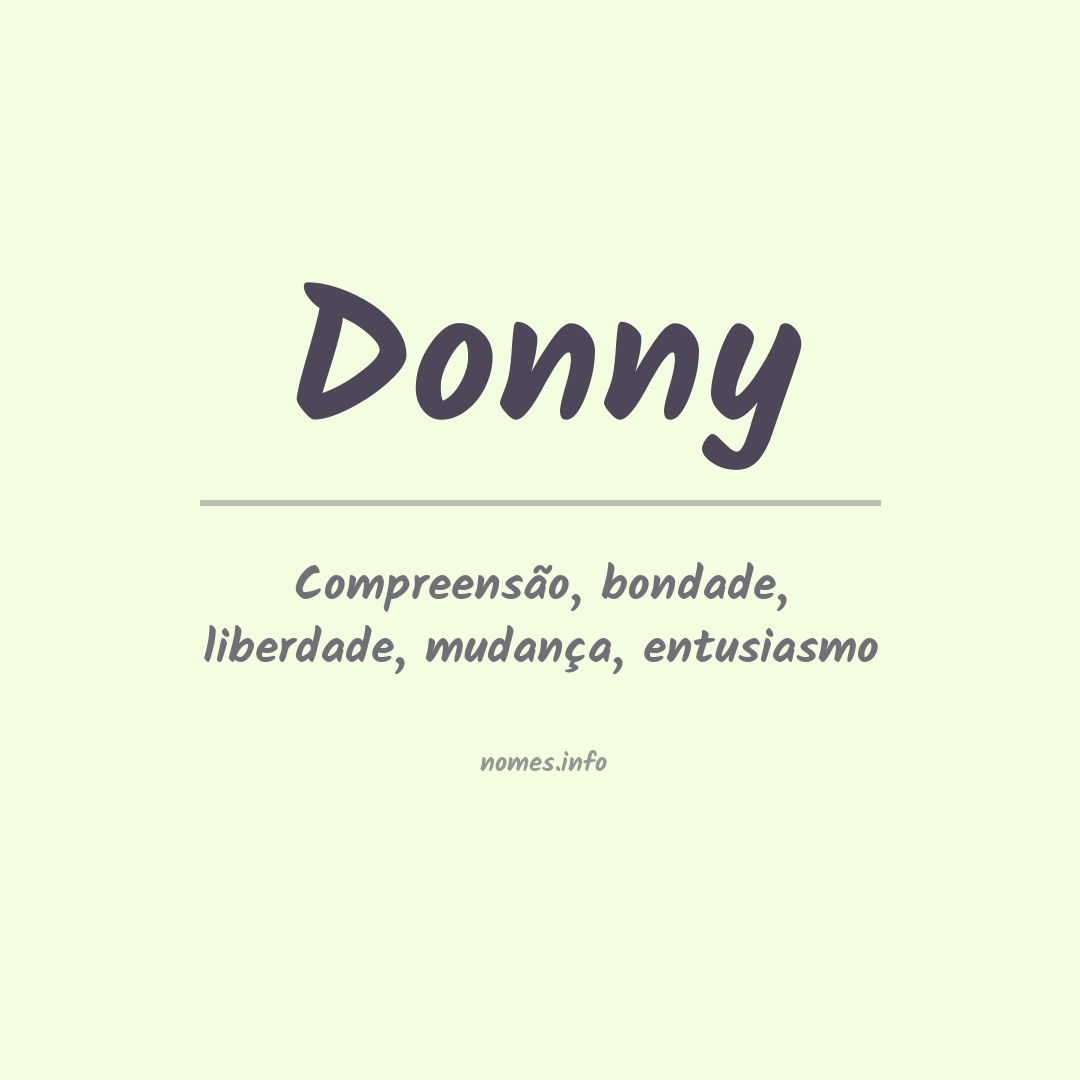 Significado do nome Donny