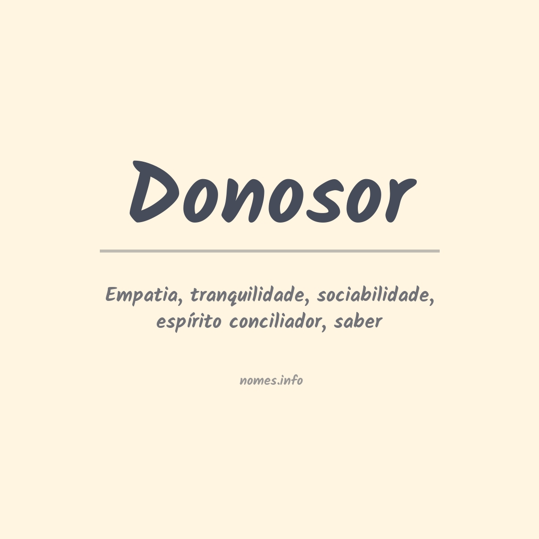 Significado do nome Donosor