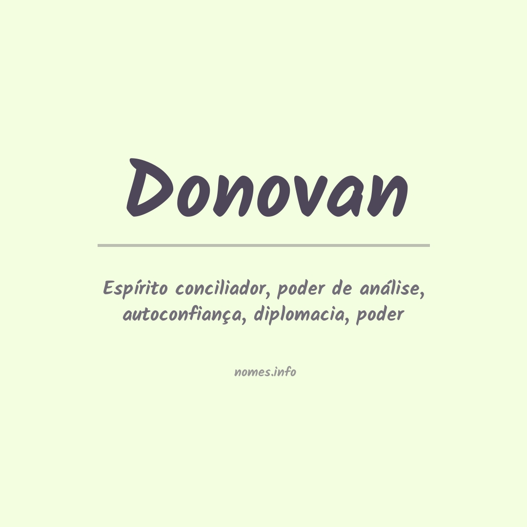 Significado do nome Donovan