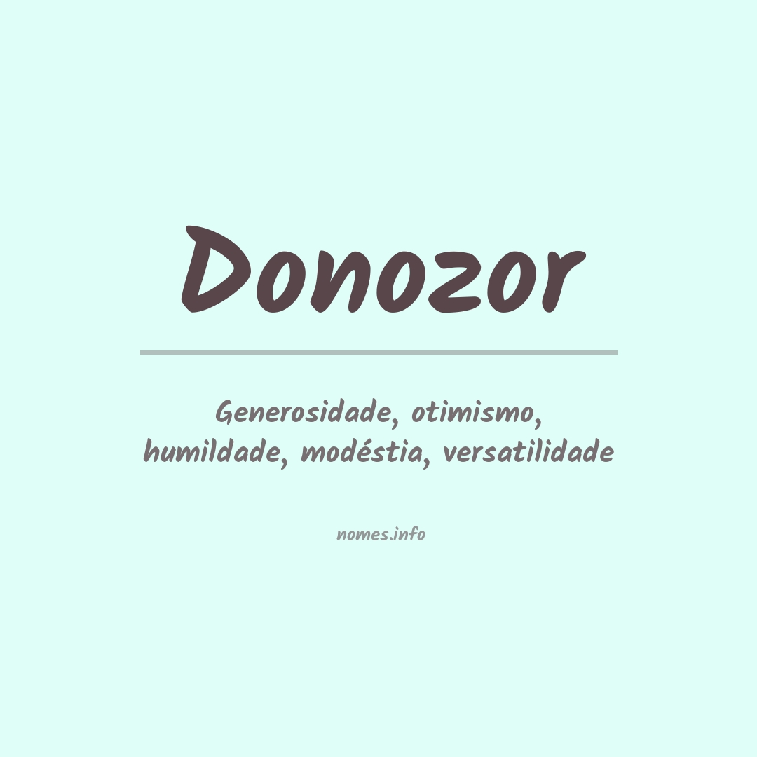 Significado do nome Donozor