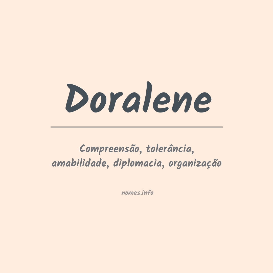 Significado do nome Doralene