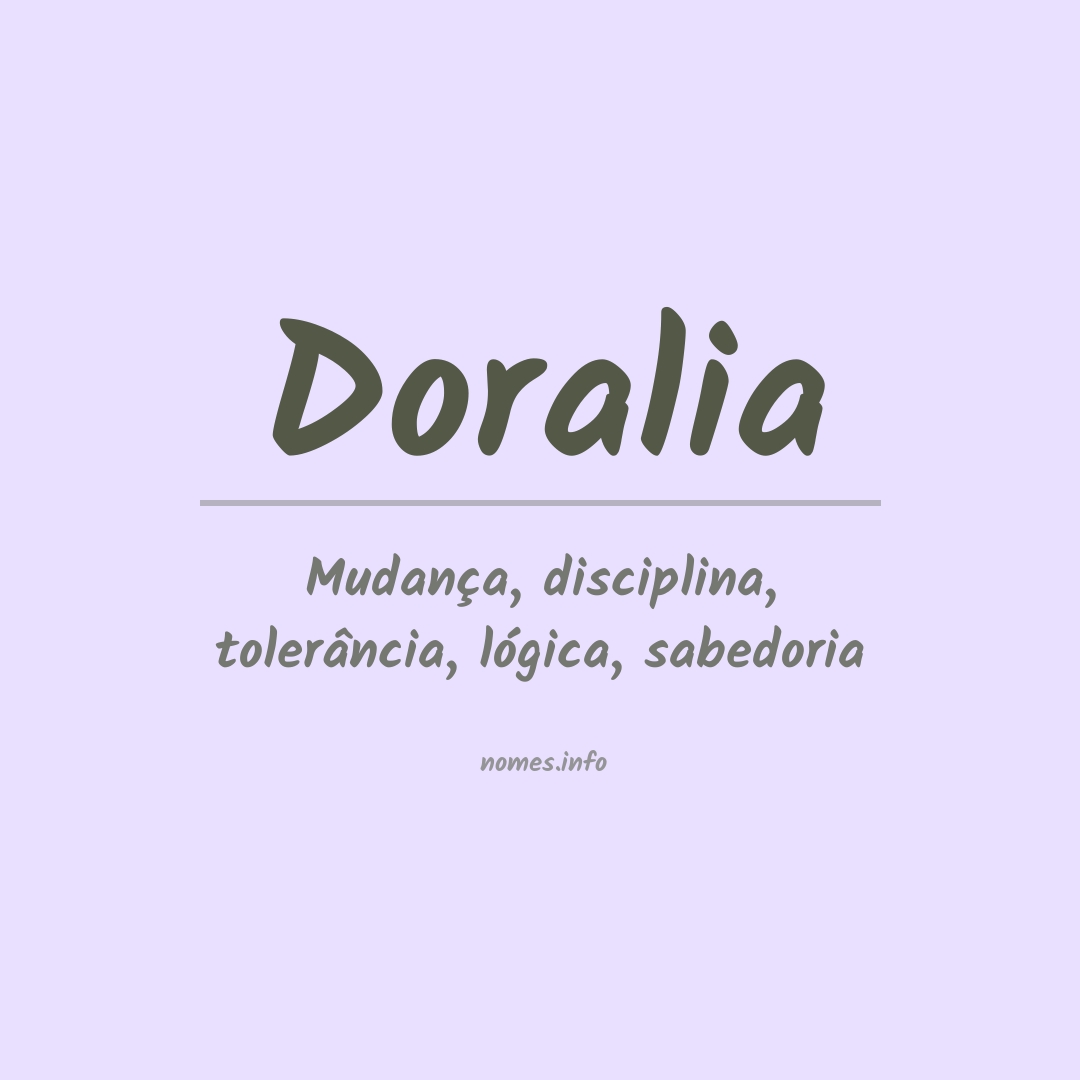 Significado do nome Doralia