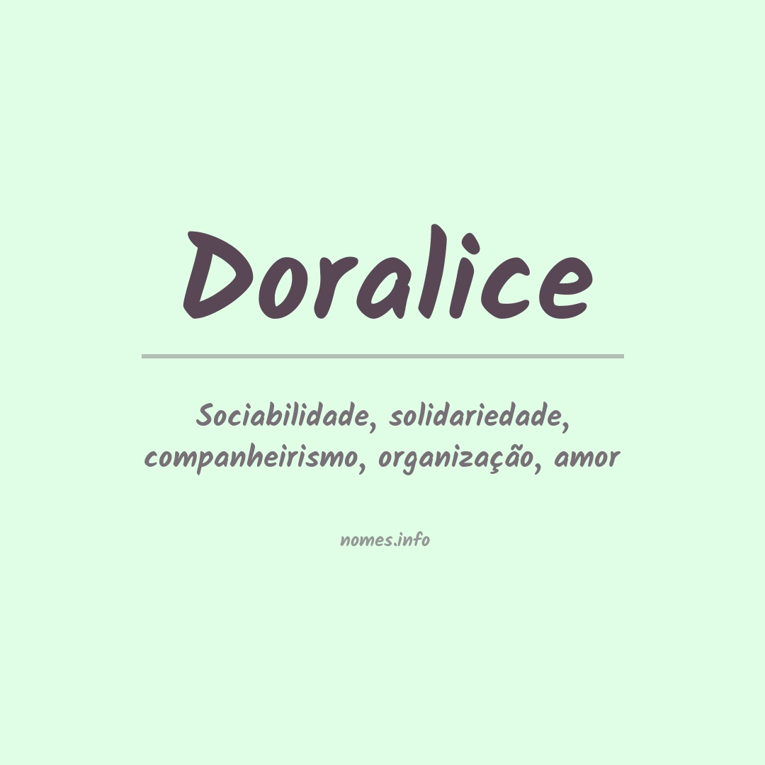 Significado do nome Doralice