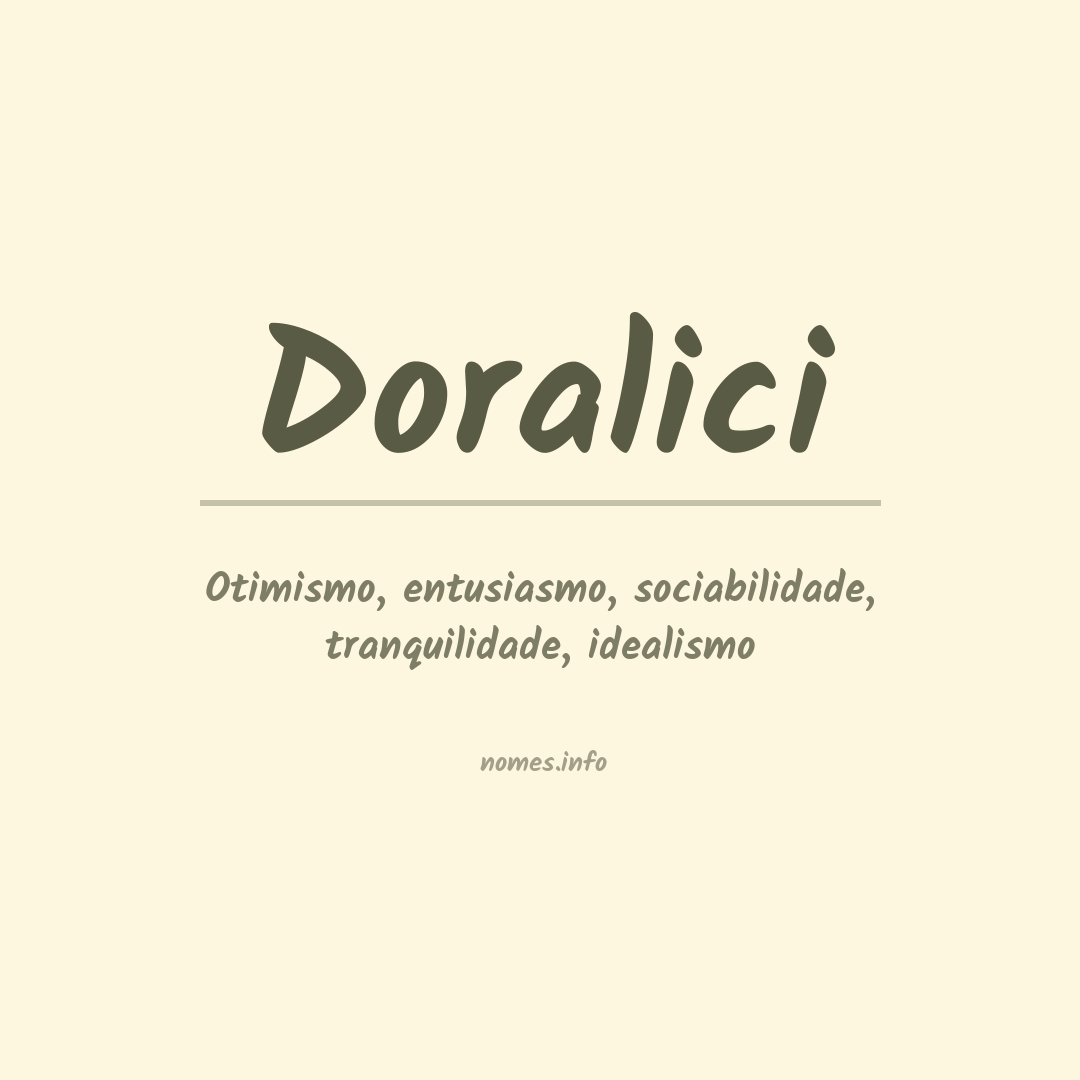 Significado do nome Doralici