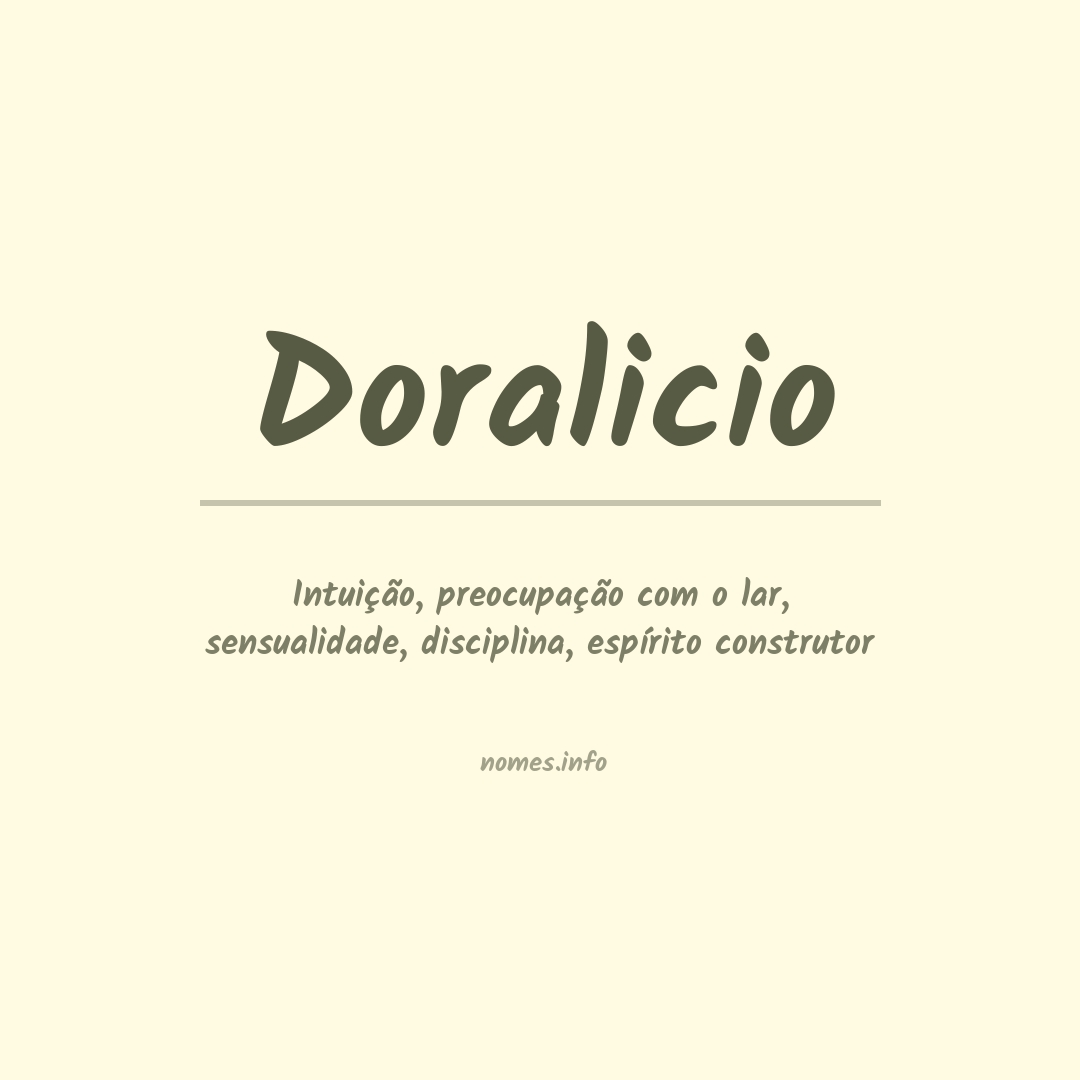 Significado do nome Doralicio