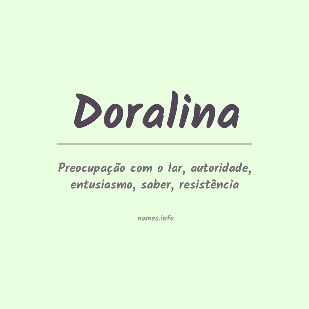 Significado do nome Doralina