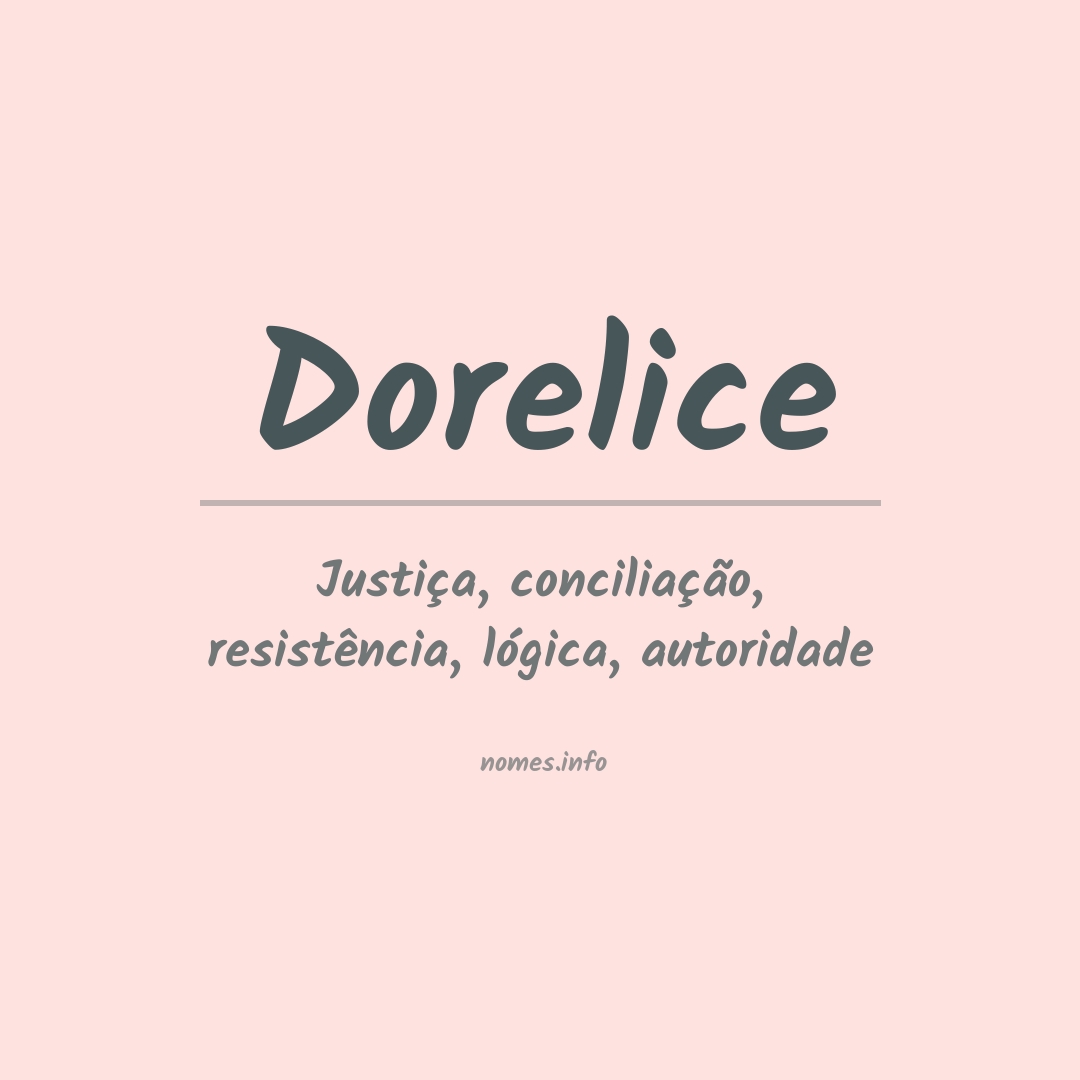 Significado do nome Dorelice