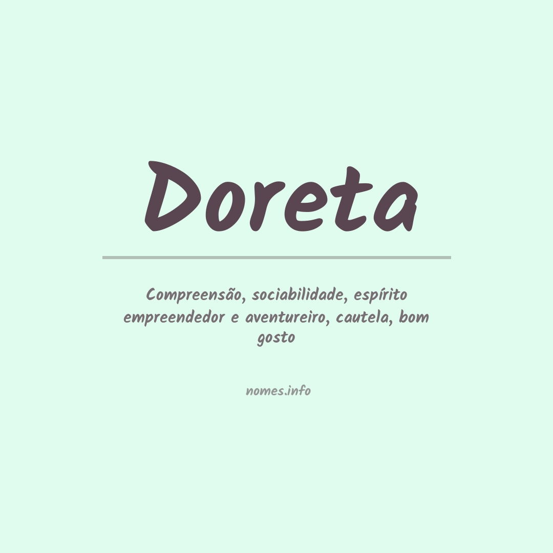 Significado do nome Doreta