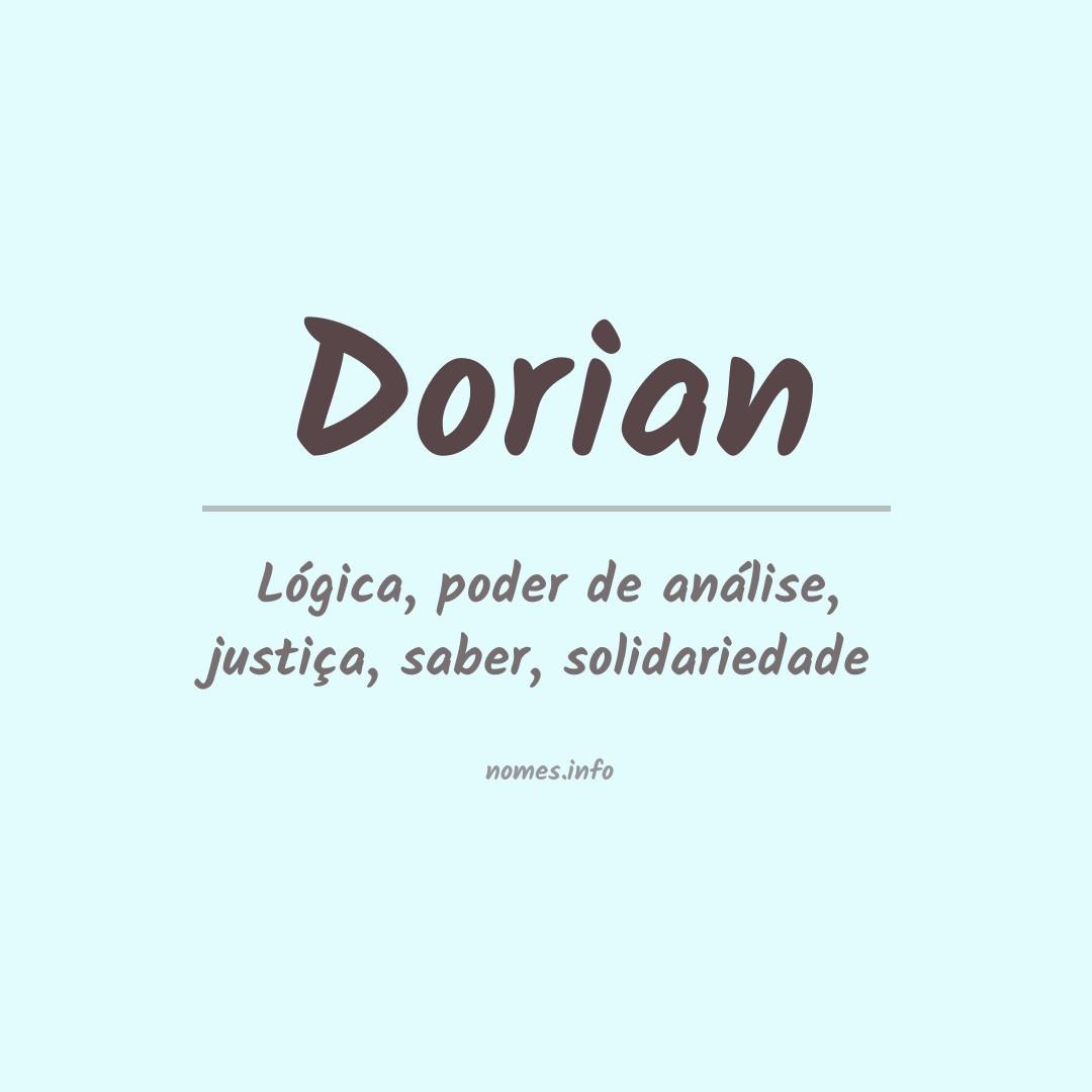 Significado do nome Dorian