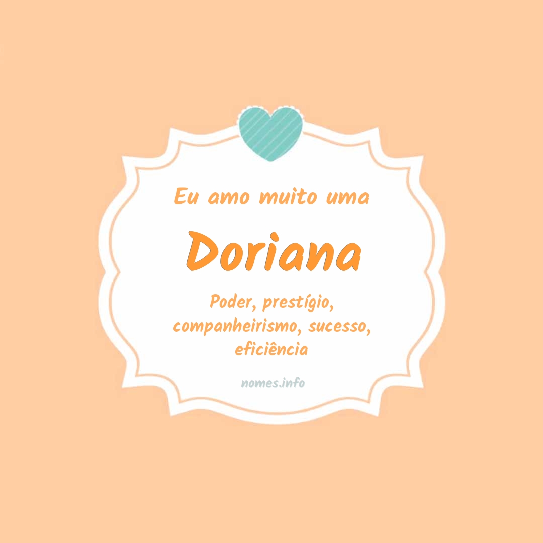 Eu amo muito Doriana