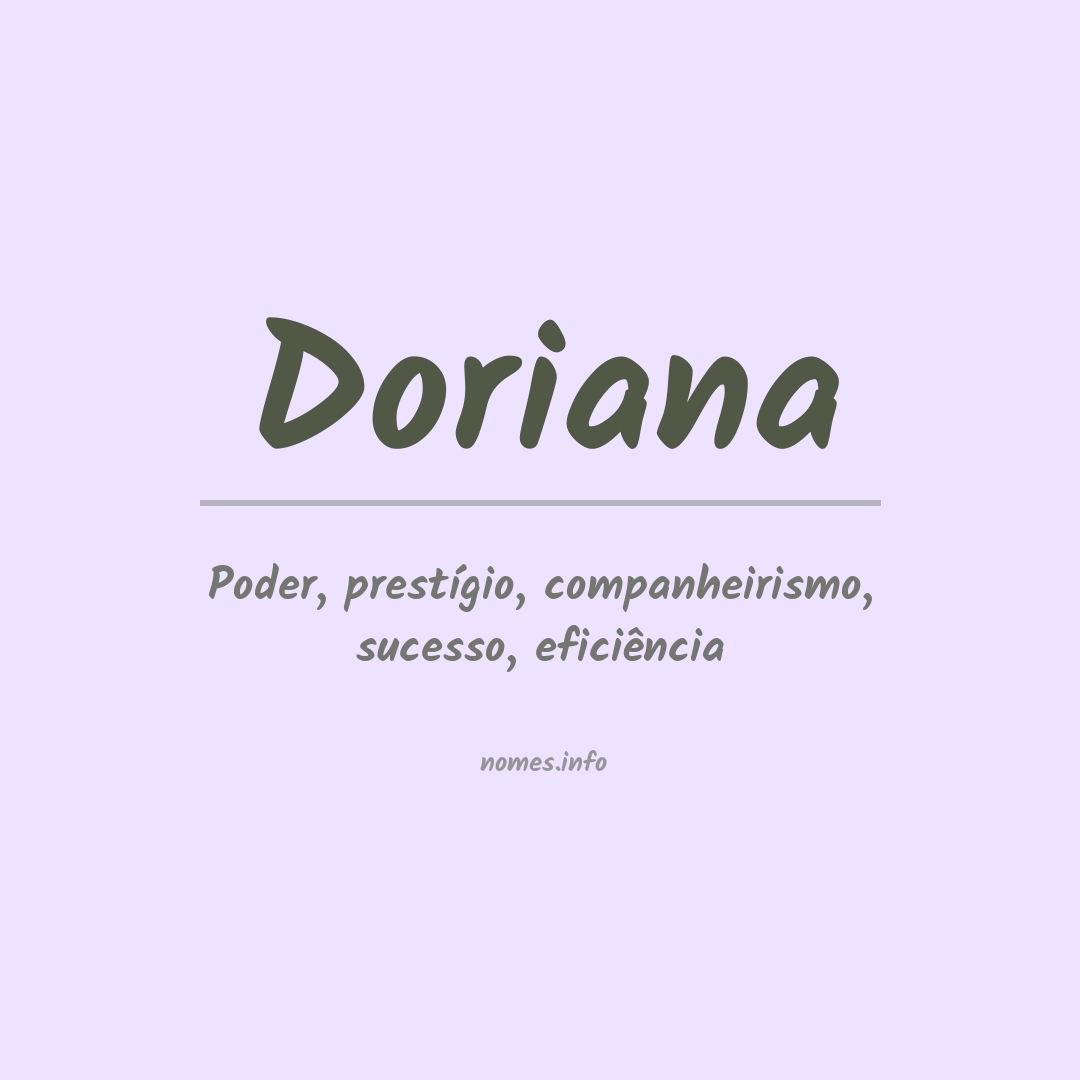 Significado do nome Doriana