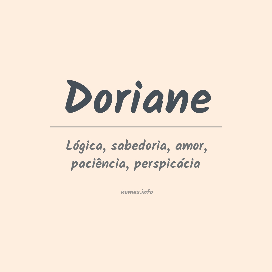 Significado do nome Doriane Significado do nome Doriane
