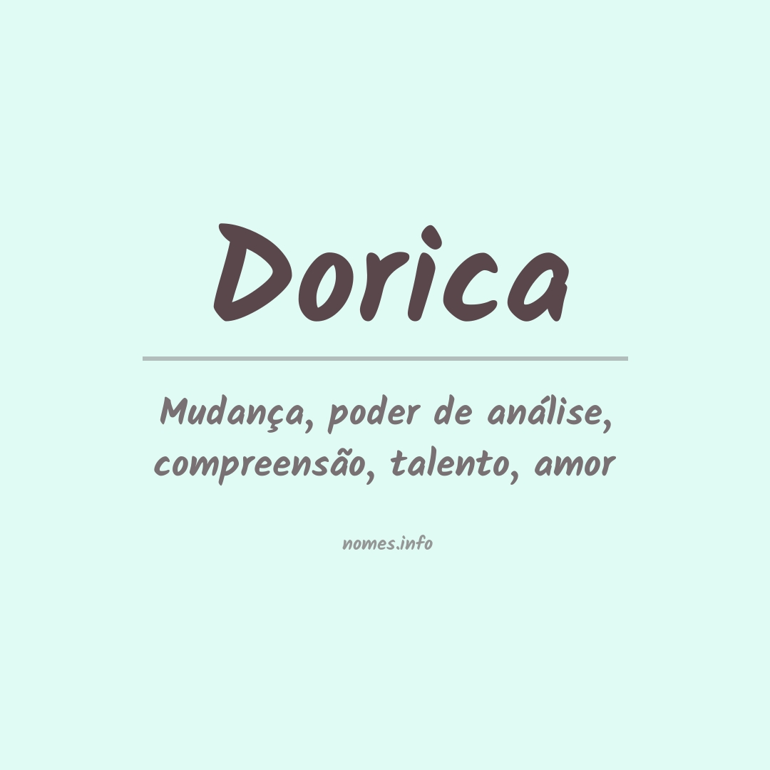 Significado do nome Dorica