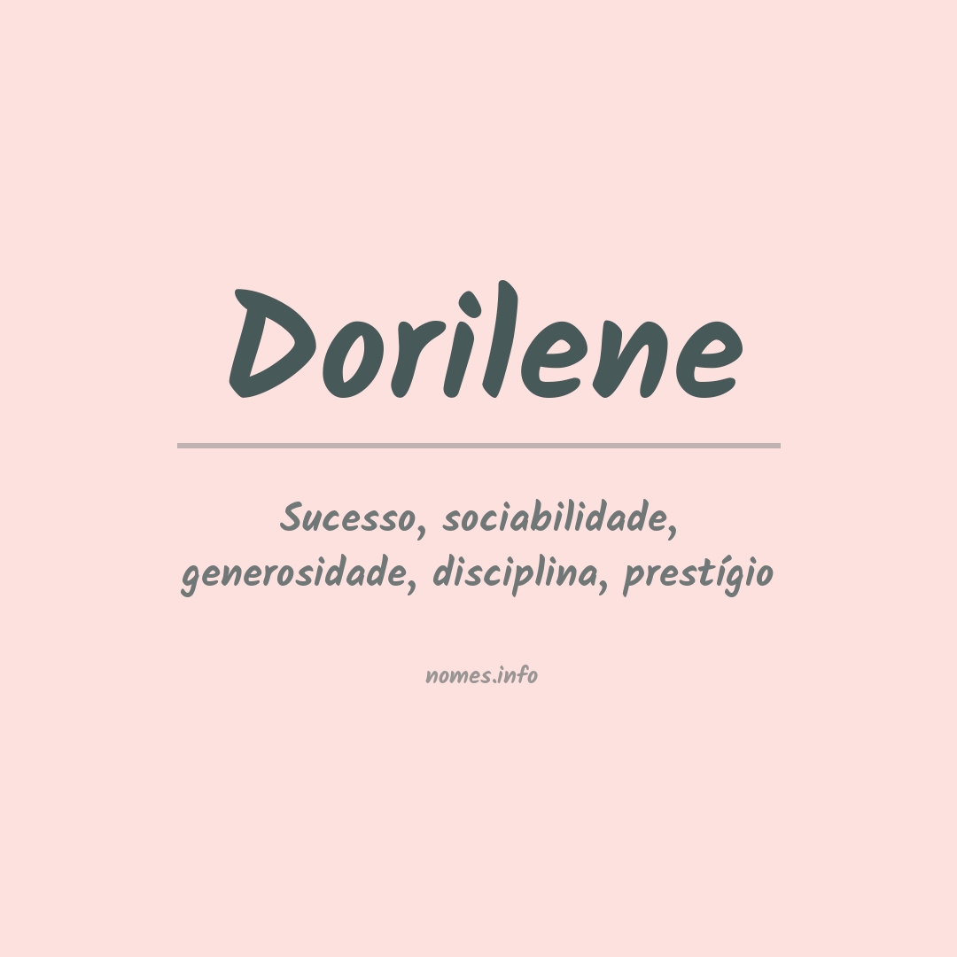 Significado do nome Dorilene