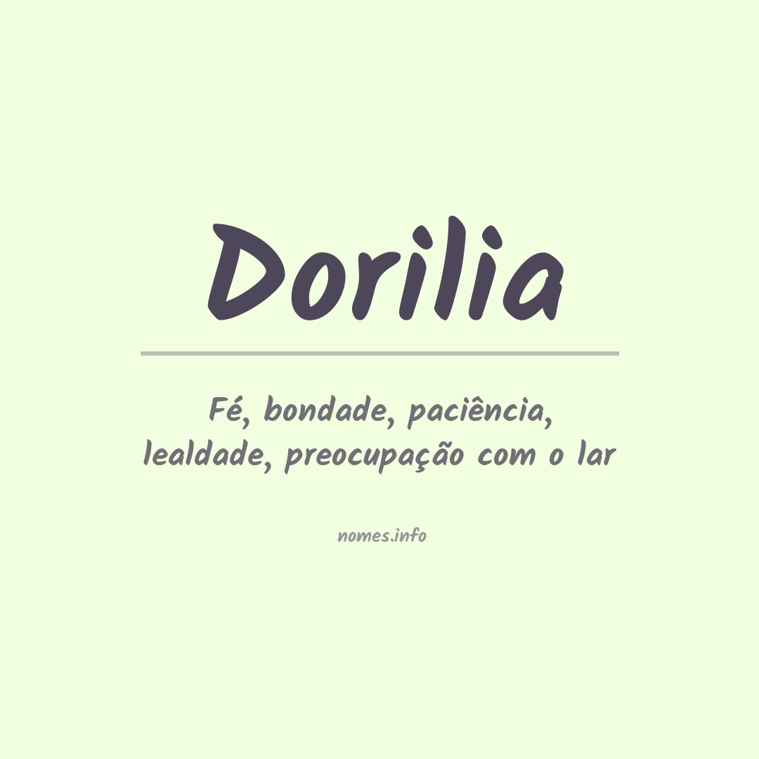 Significado do nome Dorilia