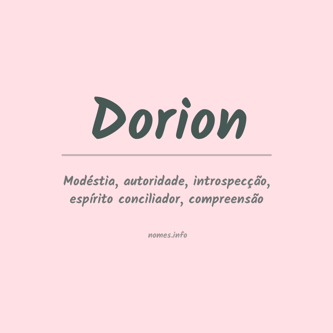 Significado do nome Dorion