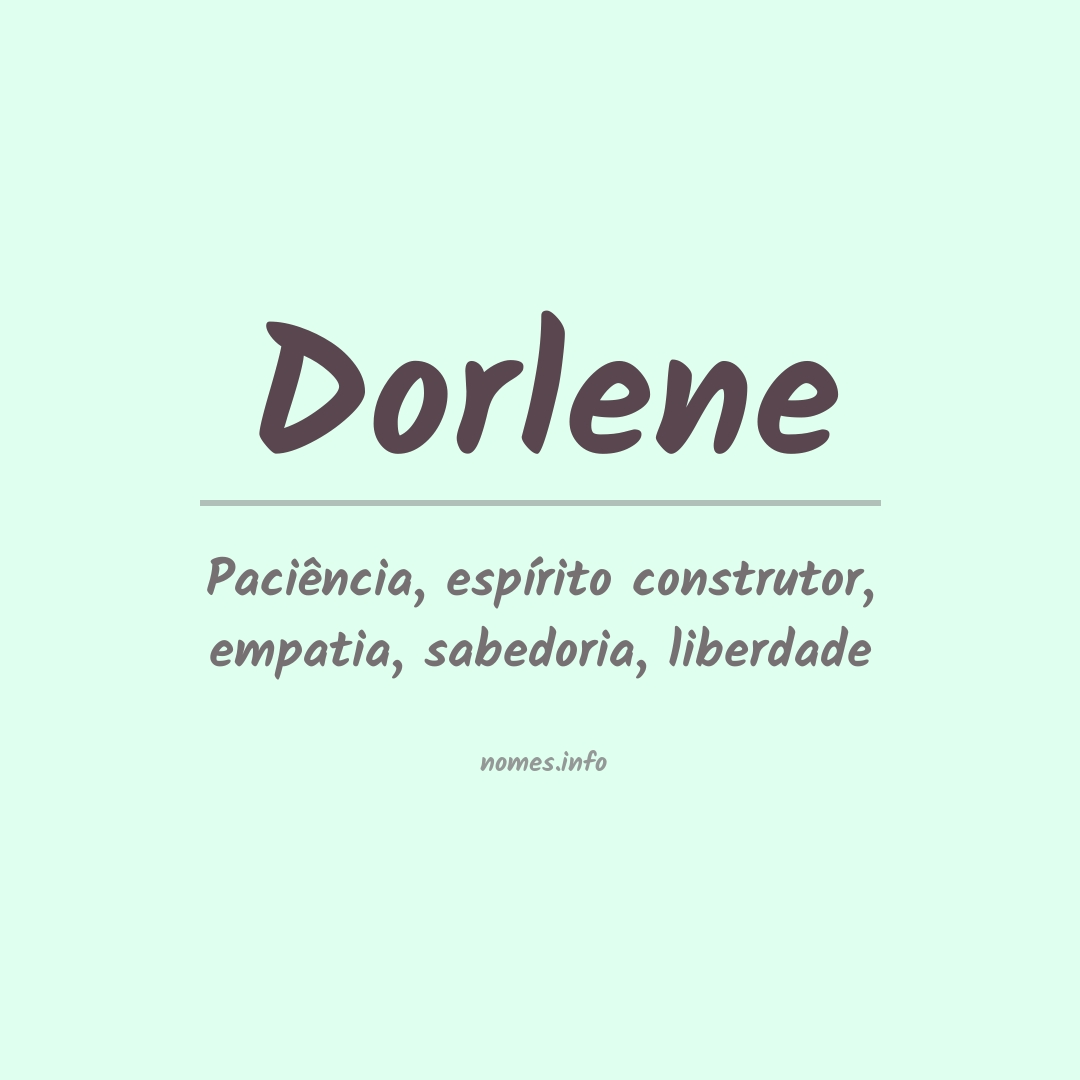 Significado do nome Dorlene