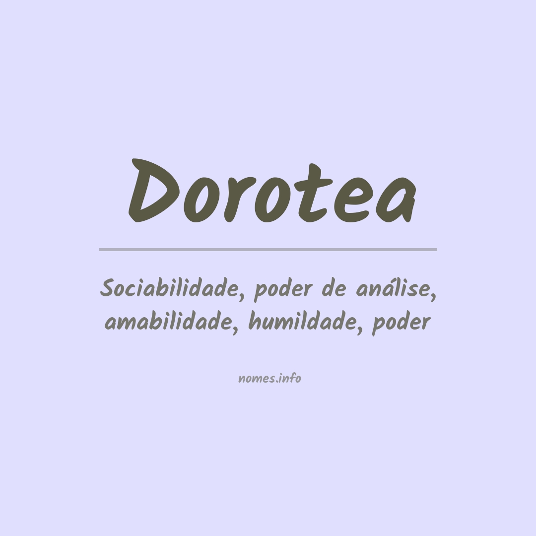 Significado do nome Dorotea