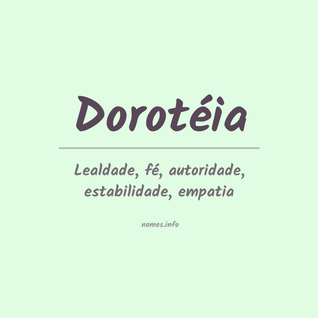 Significado do nome Dorotéia