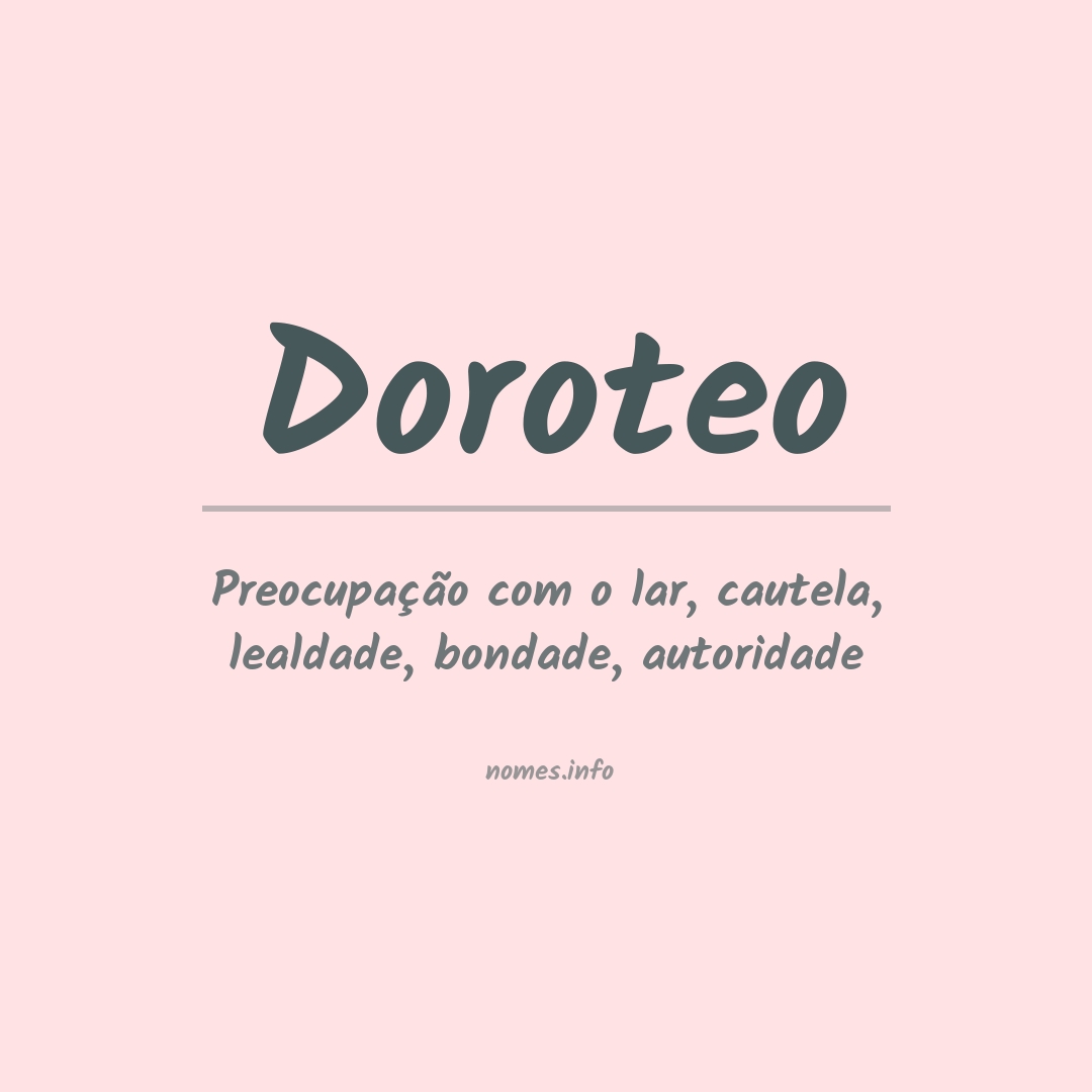 Significado do nome Doroteo