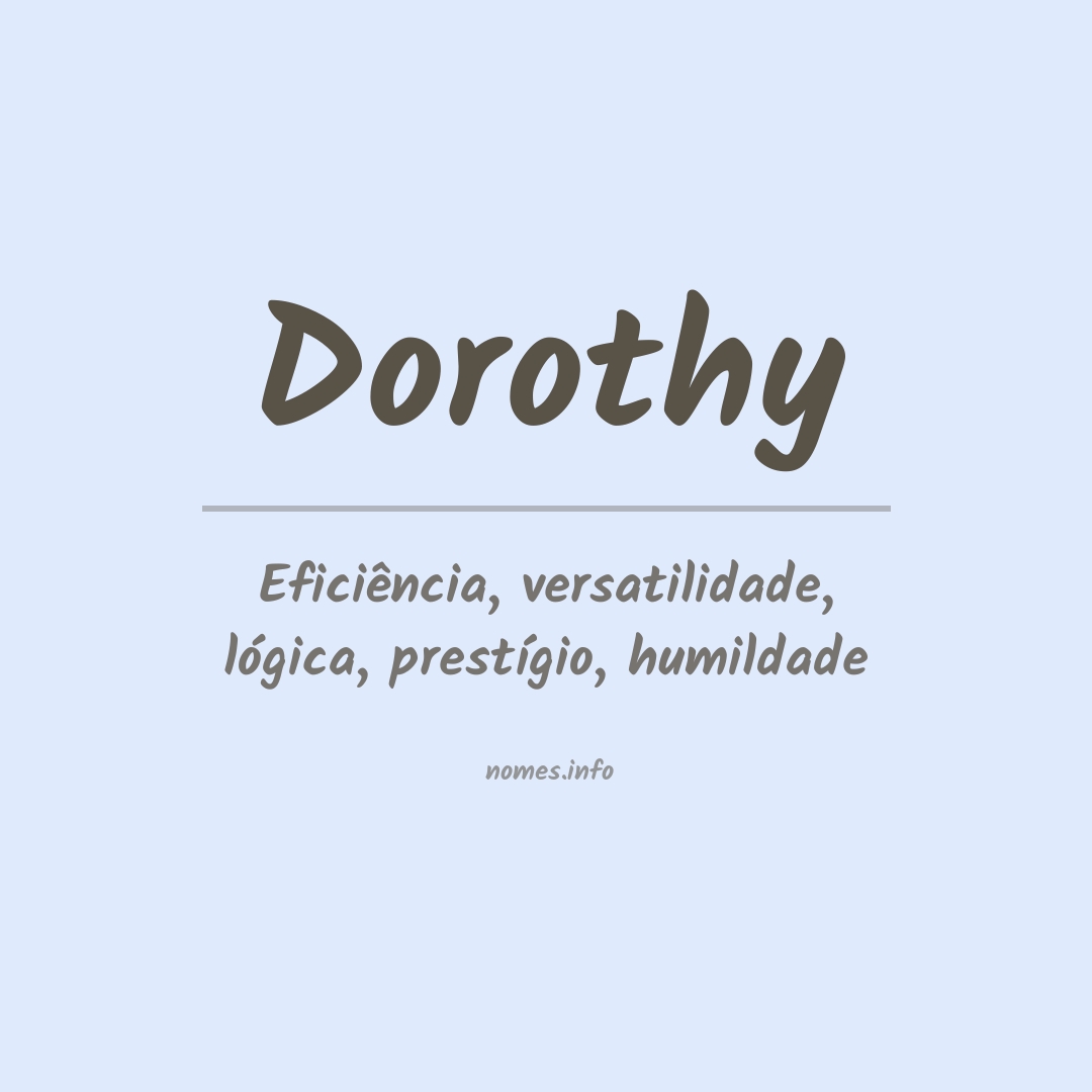 Significado do nome Dorothy