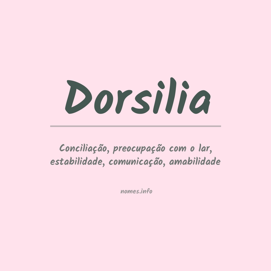 Significado do nome Dorsilia