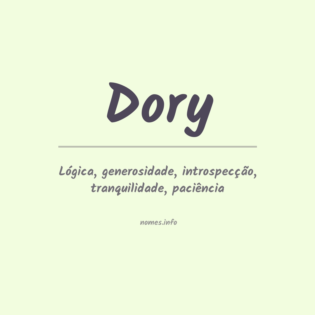 Significado do nome Dory