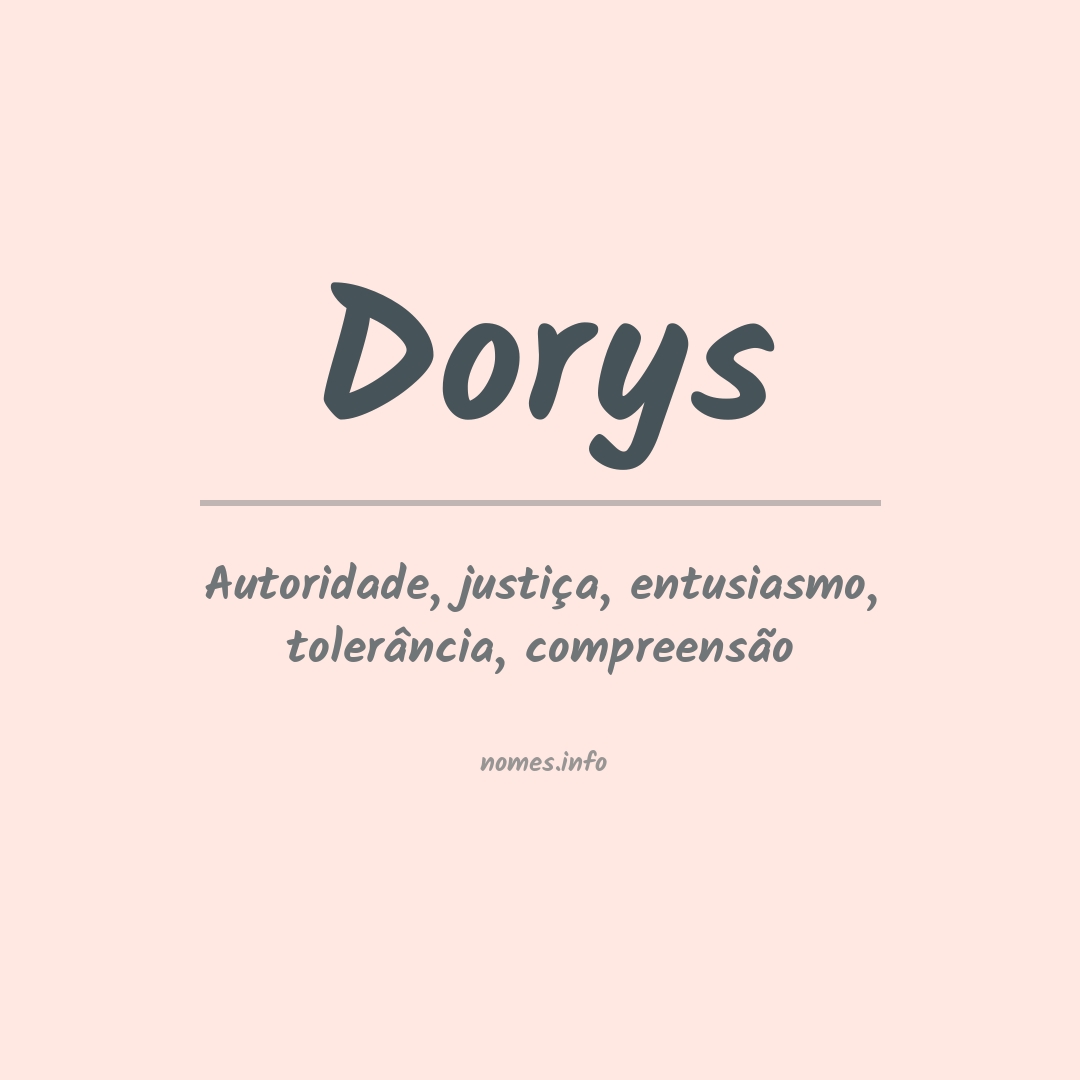 Significado do nome Dorys