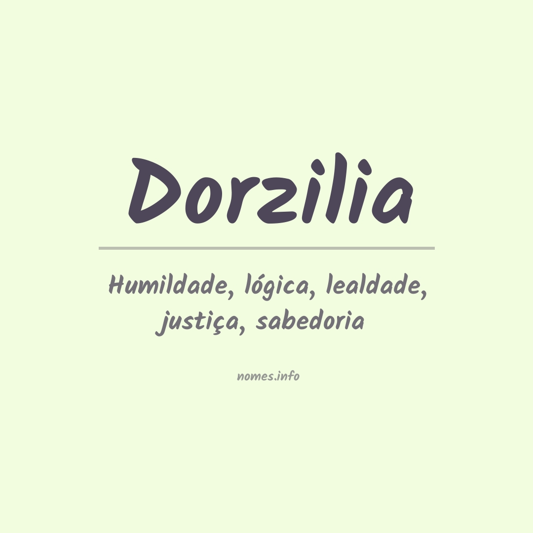 Significado do nome Dorzilia