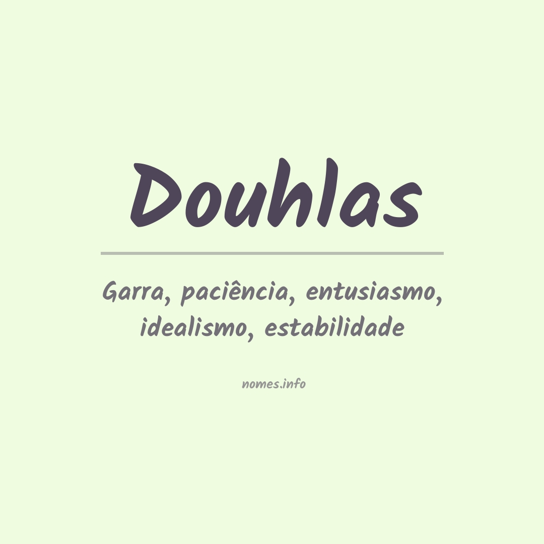 Significado do nome Douhlas