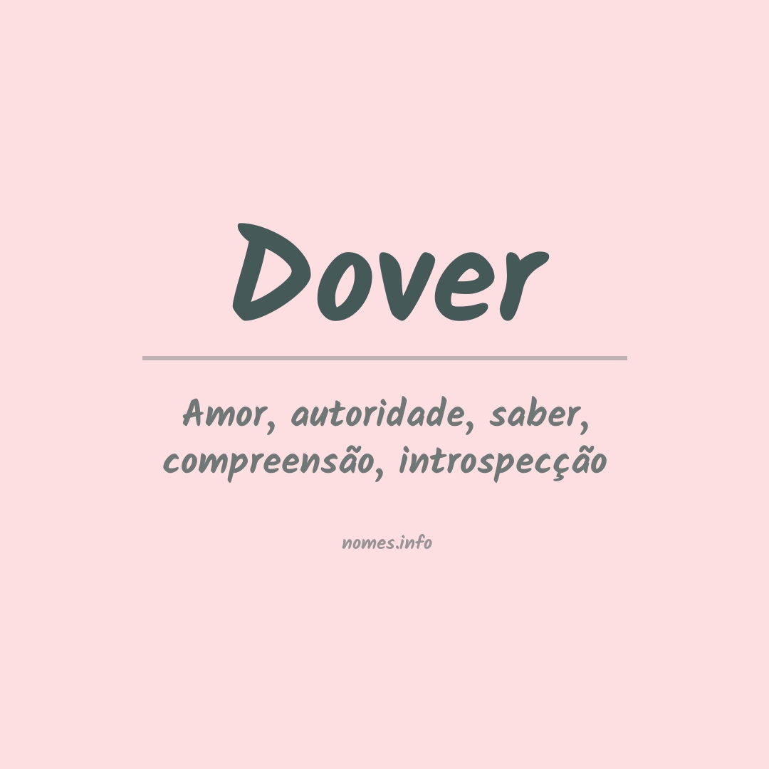 Significado do nome Dover