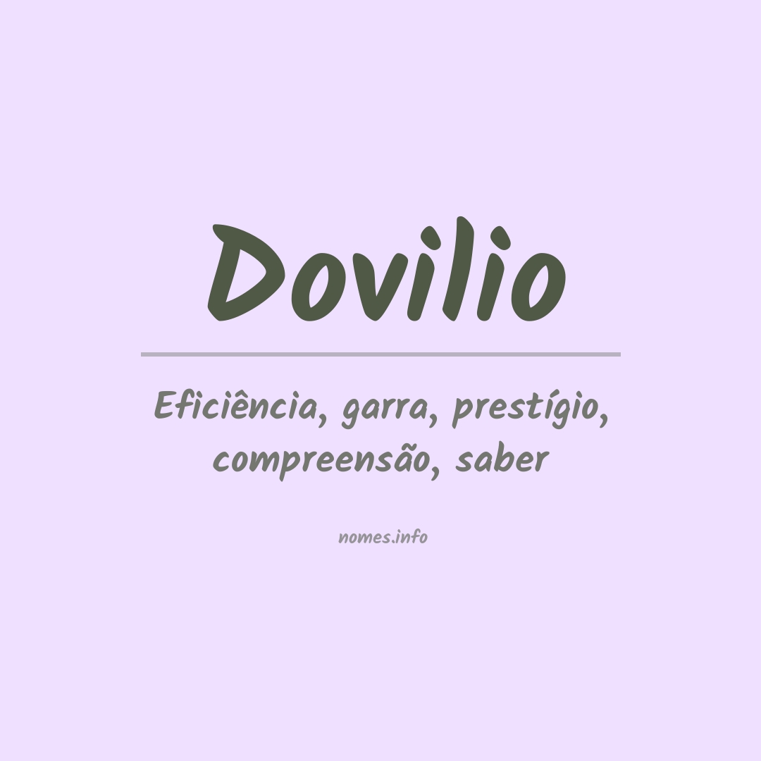 Significado do nome Dovilio