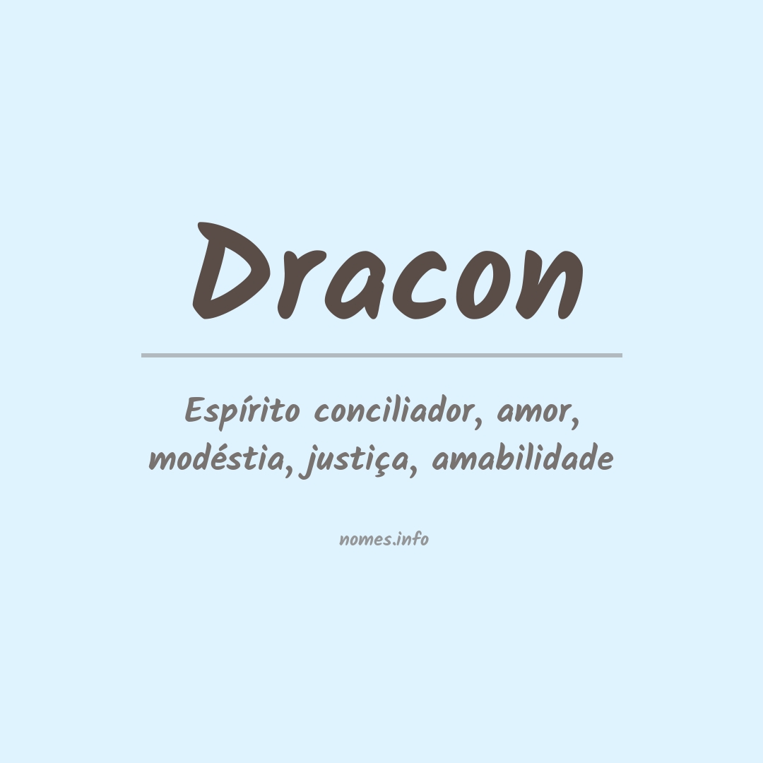 Significado do nome Dracon