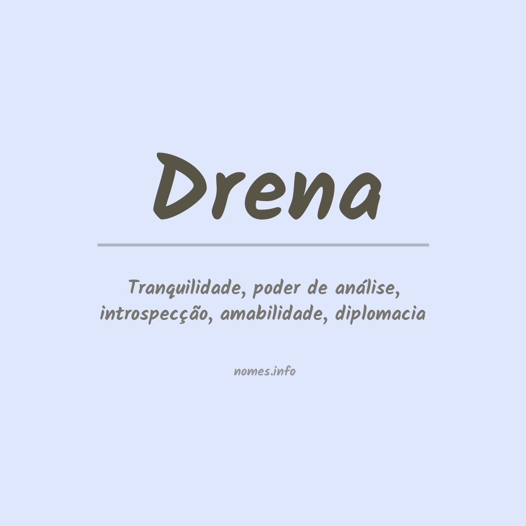 Significado do nome Drena