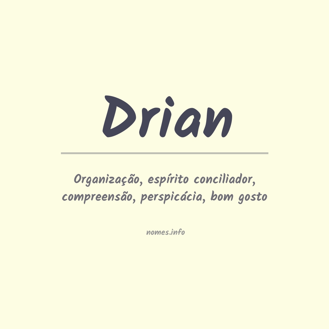 Significado do nome Drian