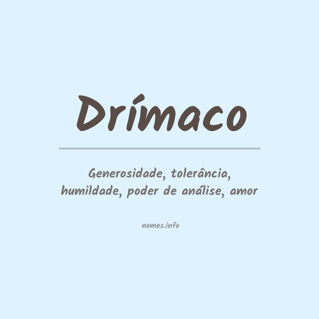 Significado do nome Drímaco