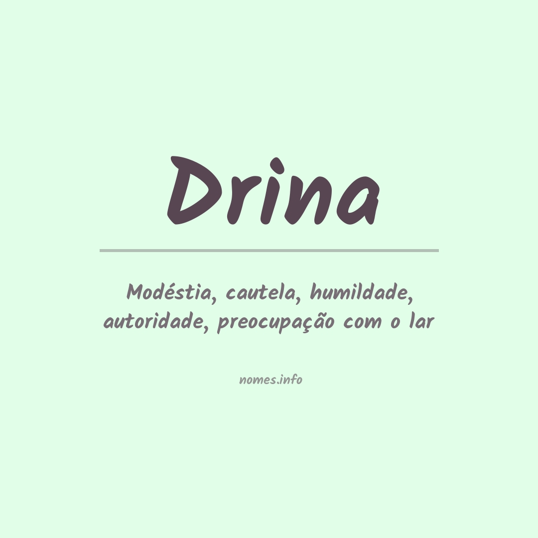 Significado do nome Drina