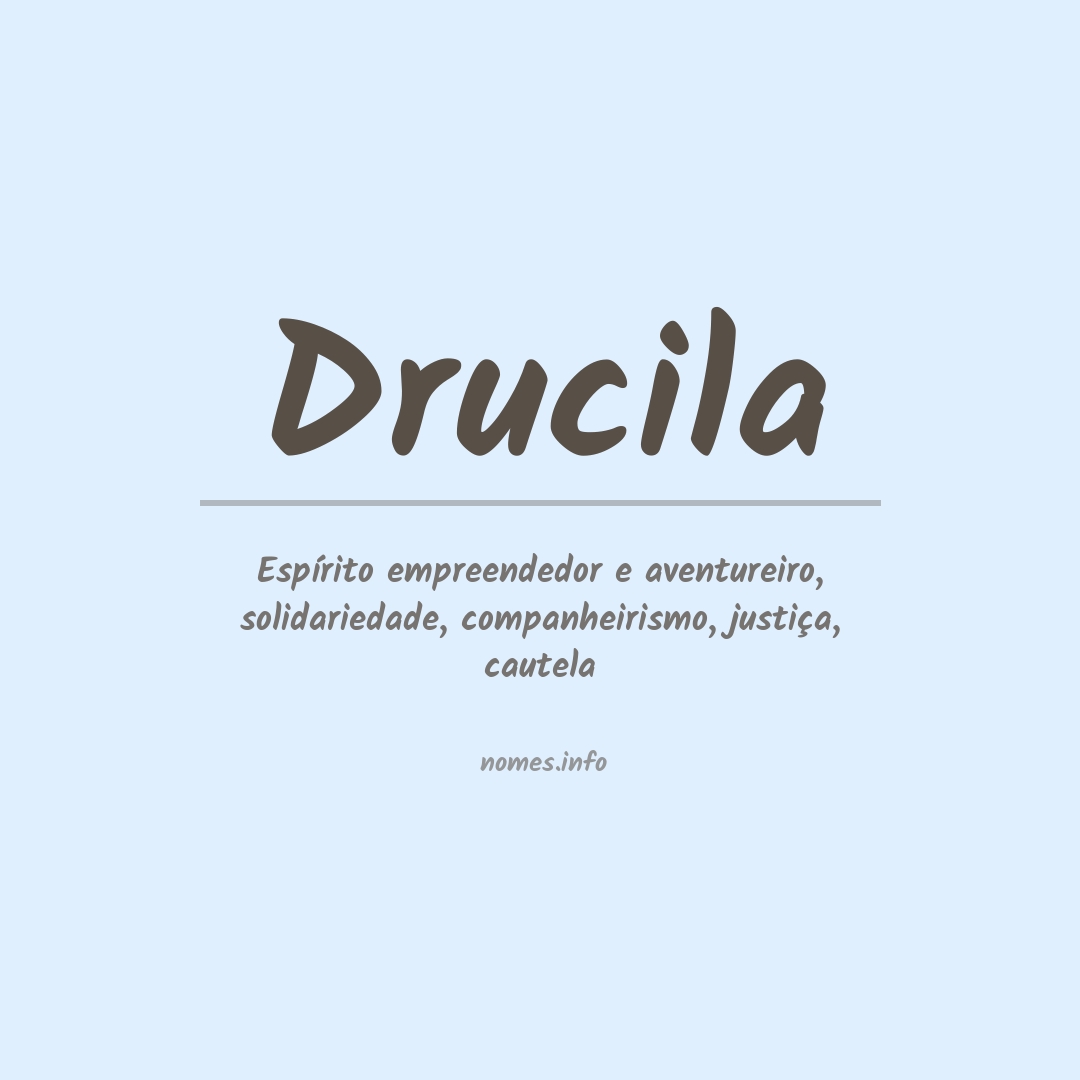 Significado do nome Drucila